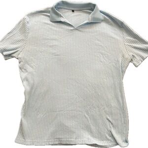 Light Blue Men's Polo Shirt - Ribbed for your wearing pleasure